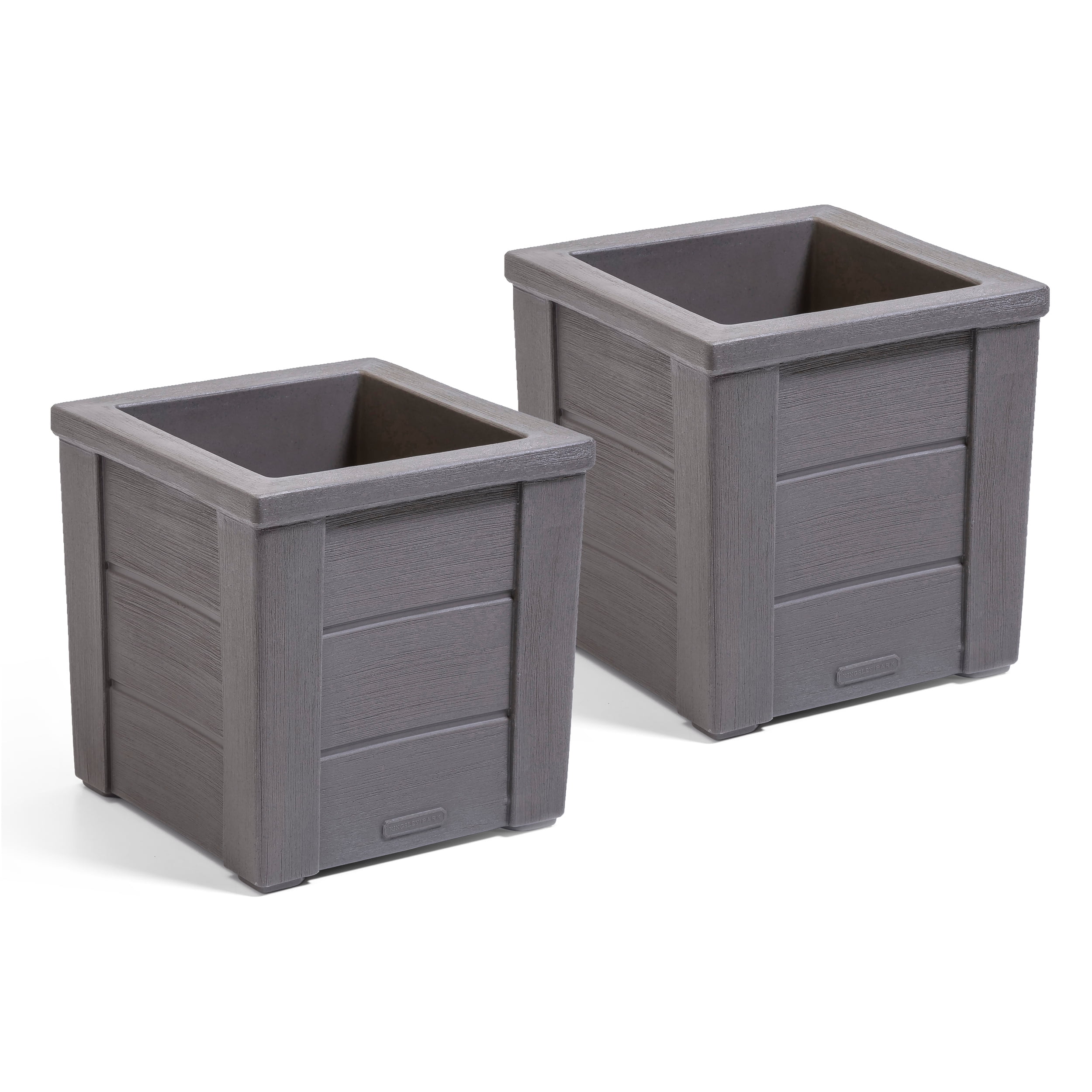 Lakewood Dark Cedar Self-Watering Planter Box 2-Pack