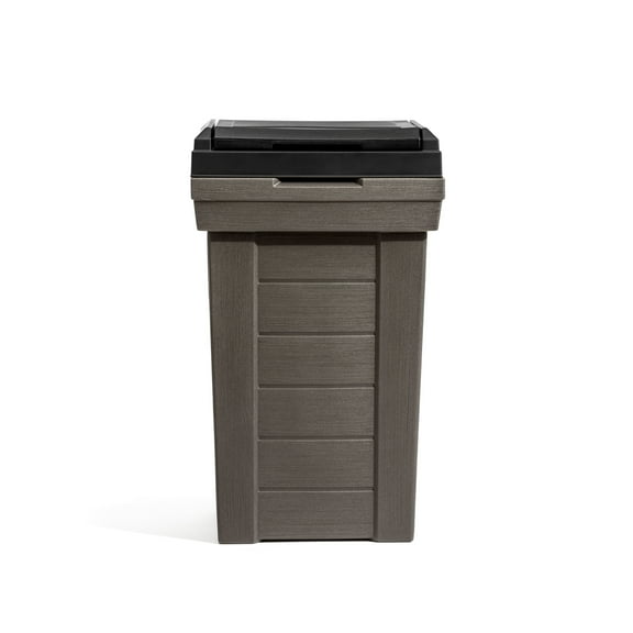 Step2 Lakewood Dark Cedar Outdoor Patio and Exterior Garbage Can
