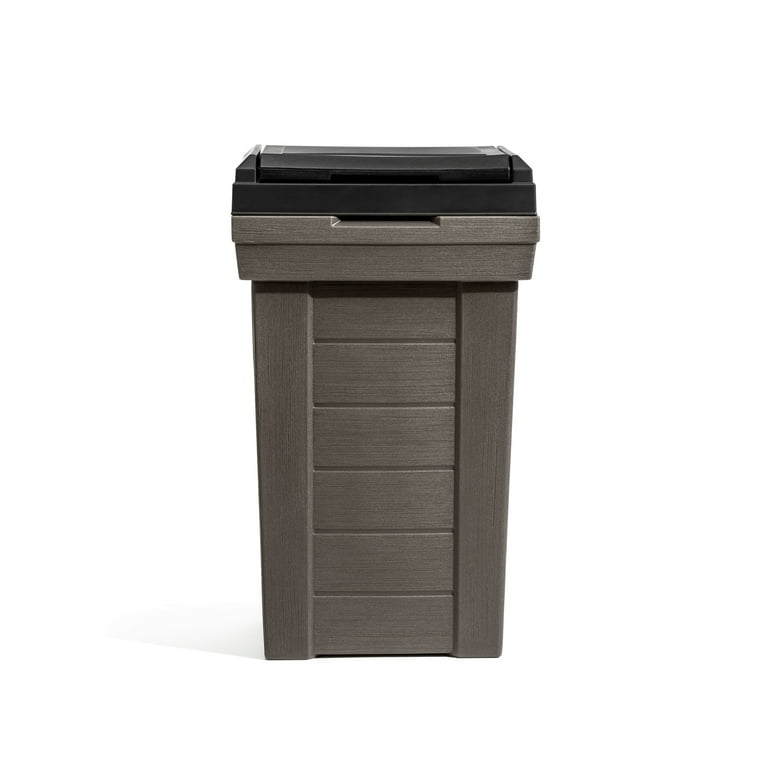 Step2 Lakewood Dark Cedar Outdoor Patio and Exterior Garbage Can