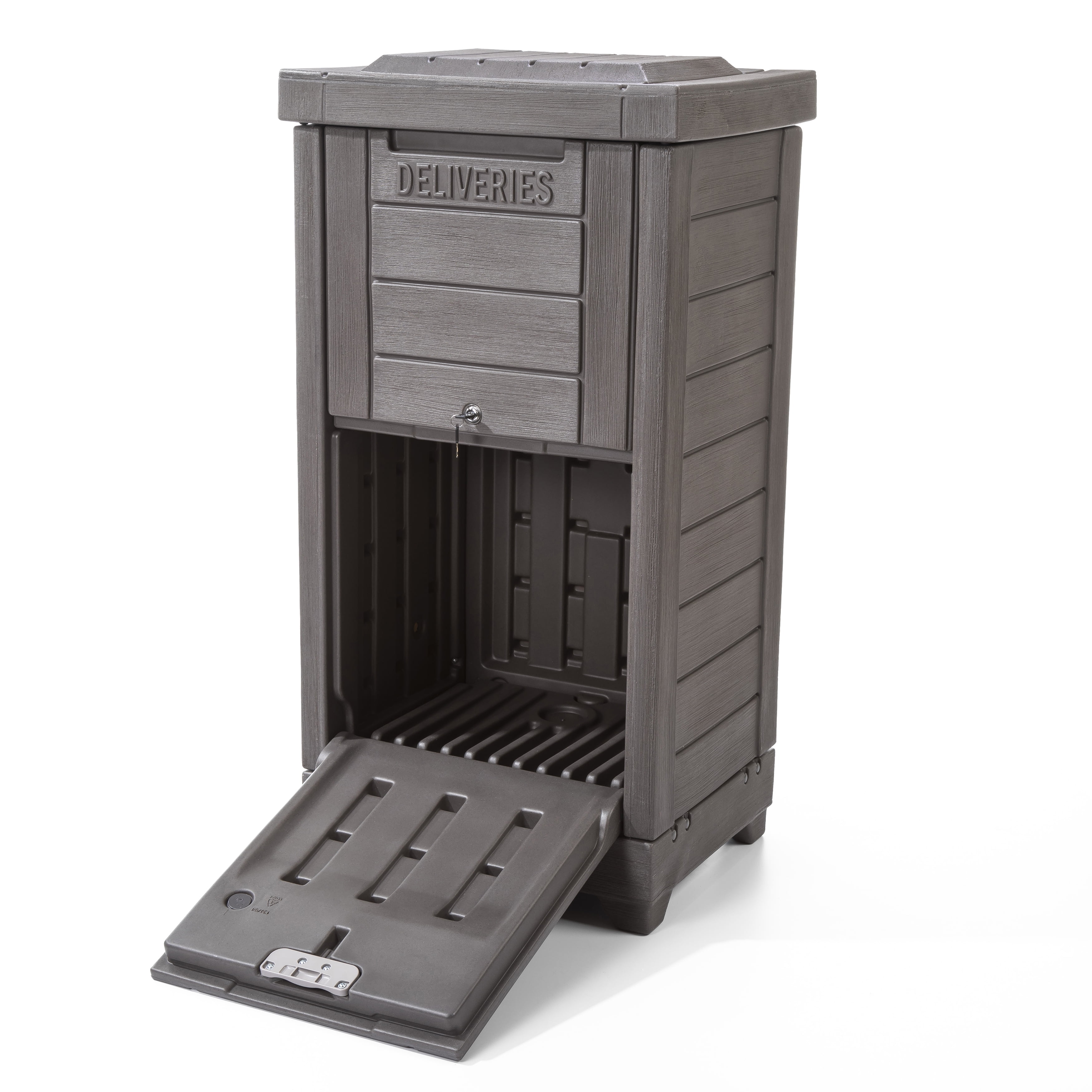 Large Dark Brown Lockable Plastic Package Delivery Box