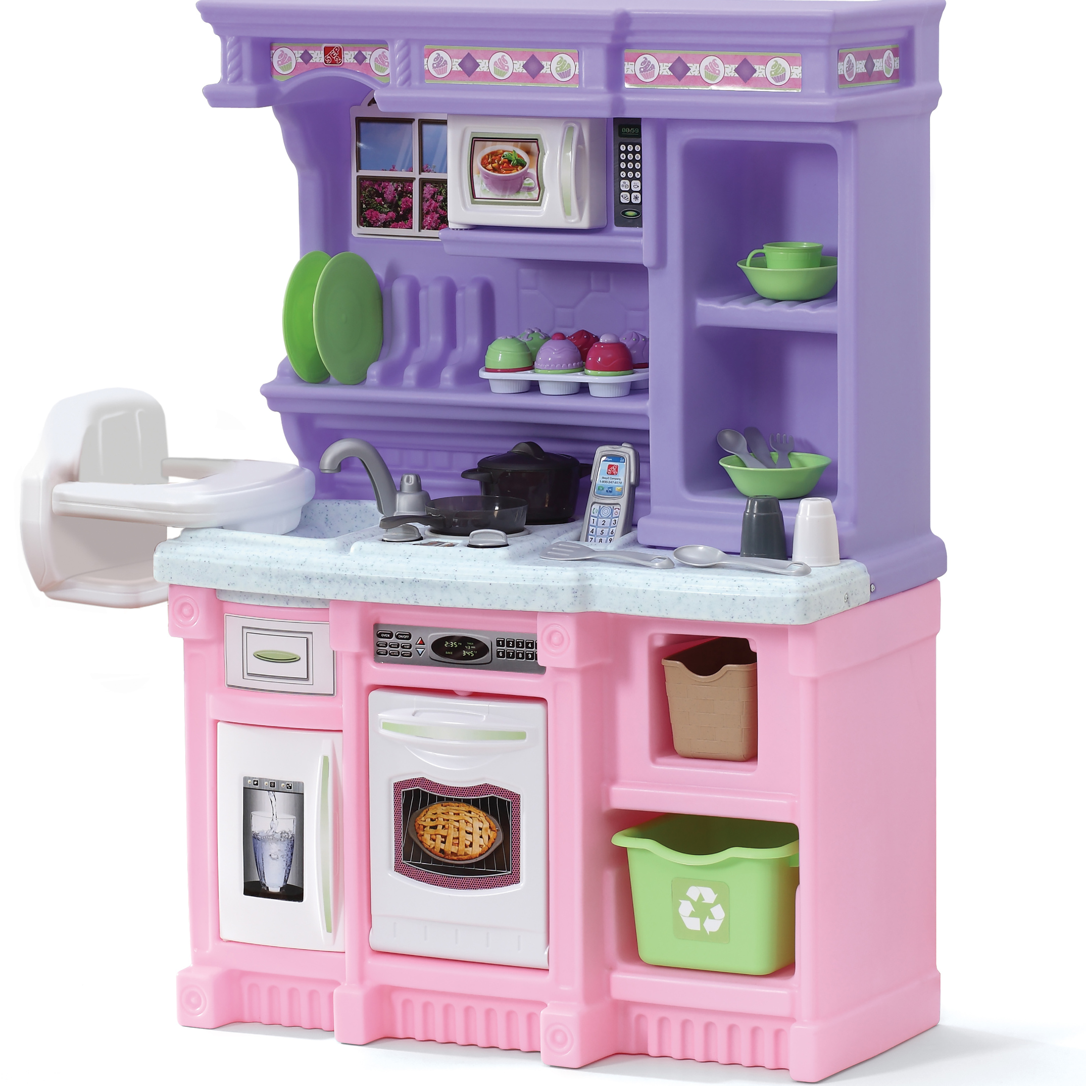 Step2 Little Bakers Pink Toddler Plastic Kitchen Playset with 30 Piece Play Set - image 1 of 17