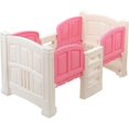 Step2 Loft Twin Bed with Storage, White and Pink