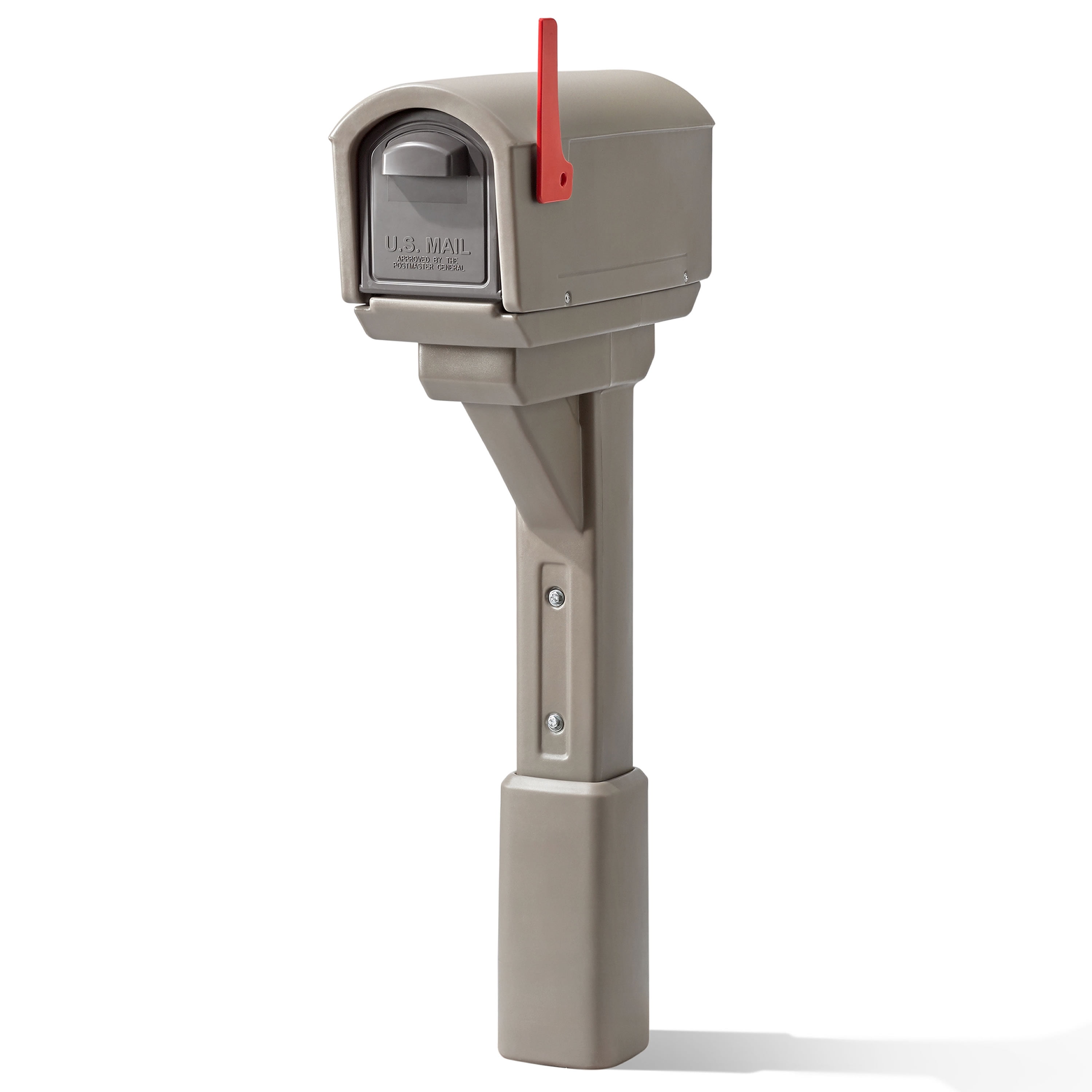 Step2 MailMaster Express Mocha Plastic Double Door Mailbox with Back Access Step2 MailMaster Express Mocha Plastic Double Door Mailbox with Back Access