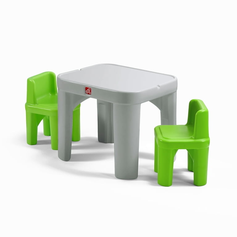 Step2 Mighty My Size Kids Plastic Toddler Table and Chairs Set Gray Walmart