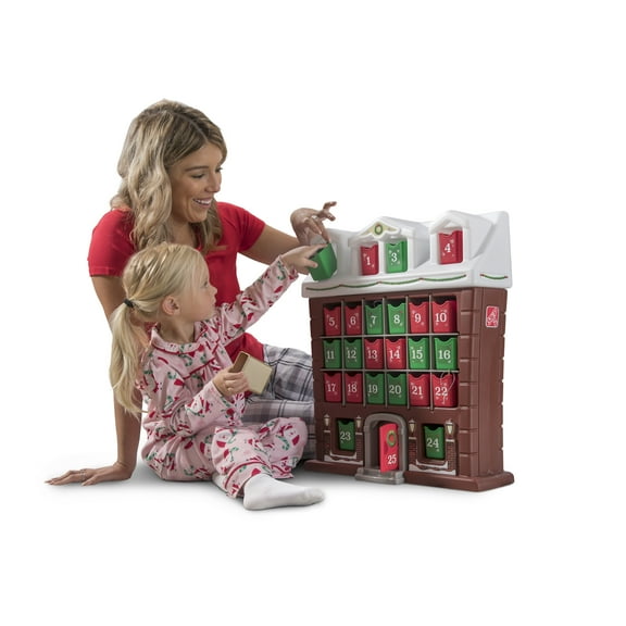 Step2 My First Advent Month Calendar Snowy Holiday Cottage w/ Individual Bins