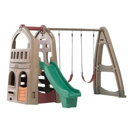 Step2 Naturally Playful Playhouse Climber and Swing Set, Outdoor Playset