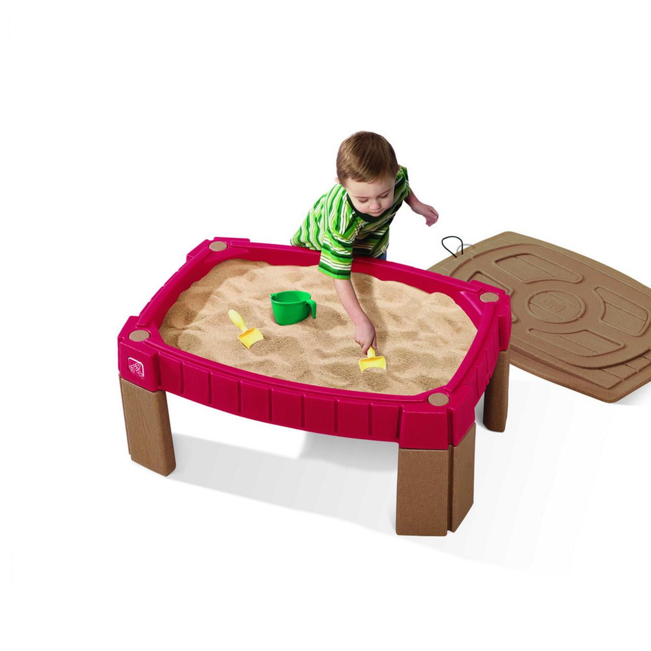 Step2 Naturally Playful Red Plastic Sandbox and Toddler Step2 Naturally Playful Red Plastic Sandbox and Toddler