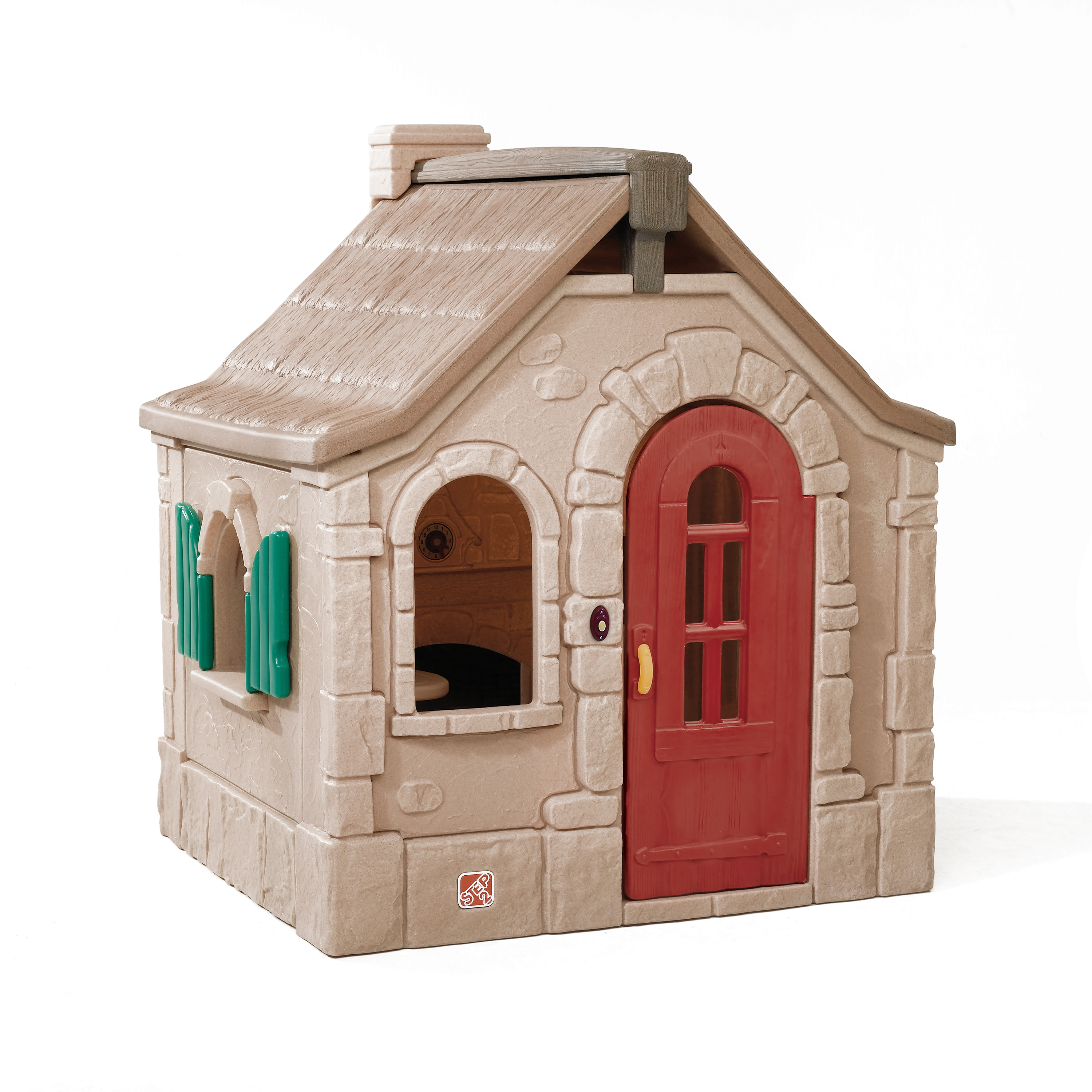 Step2 Naturally Playful Storybook Brown Cottage Playhouse Plastic Kids Outdoor Toy - image 1 of 5