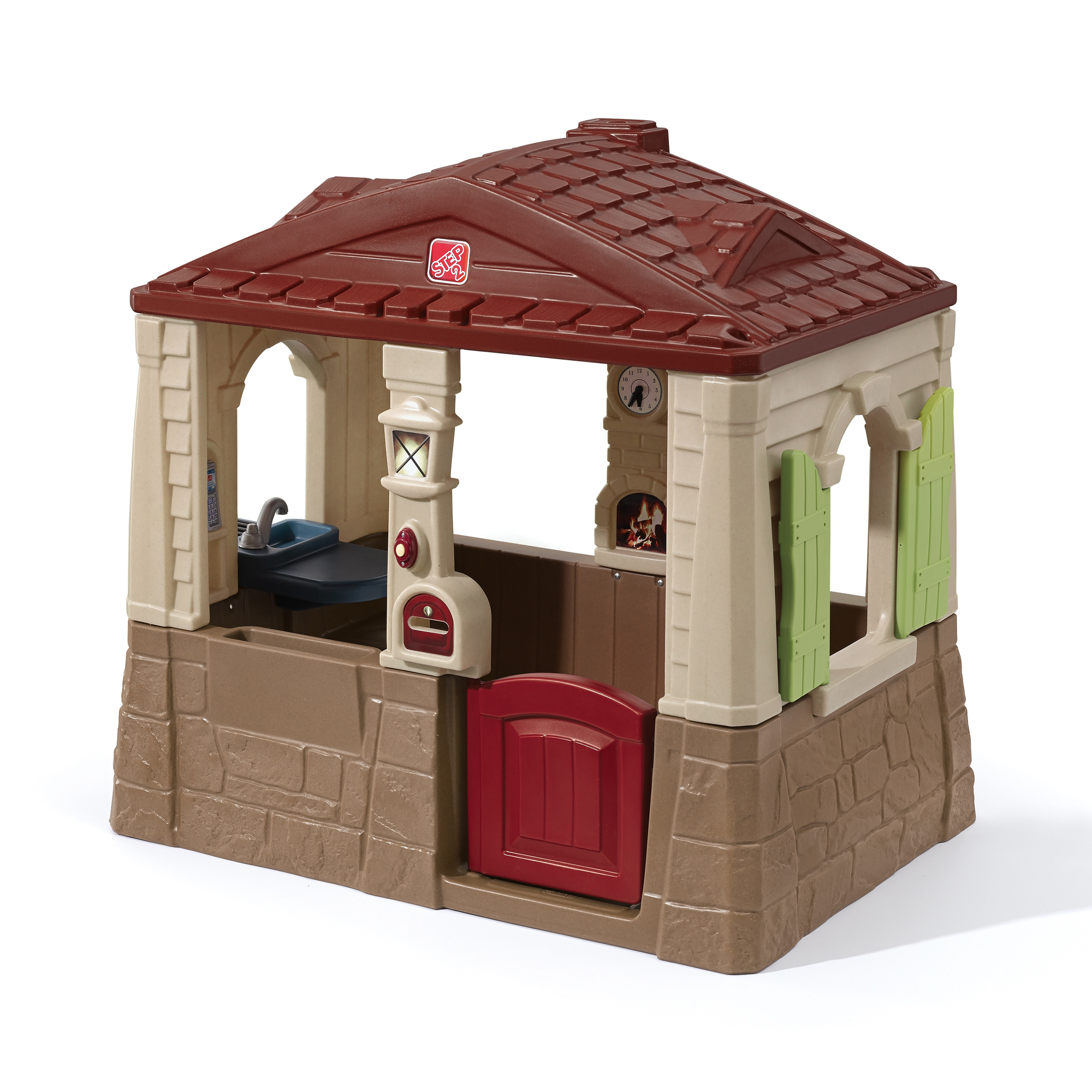 Step2 Neat & Tidy Cottage II Brown Playhouse Plastic Kids Outdoor Toy - image 1 of 9