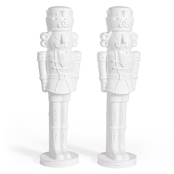 Step2 4 Foot Paintable Nutcracker Prince Jr Indoor Outdoor Holiday Christmas Decor, 2 Pack