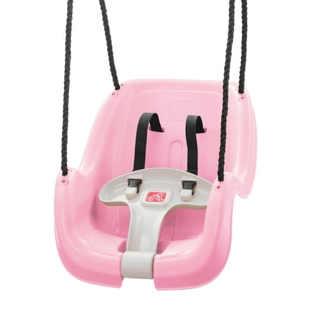 Step2 Pink Toddler Baby Swing Set Accessory with T-Bar and Weather Resistant Ropes