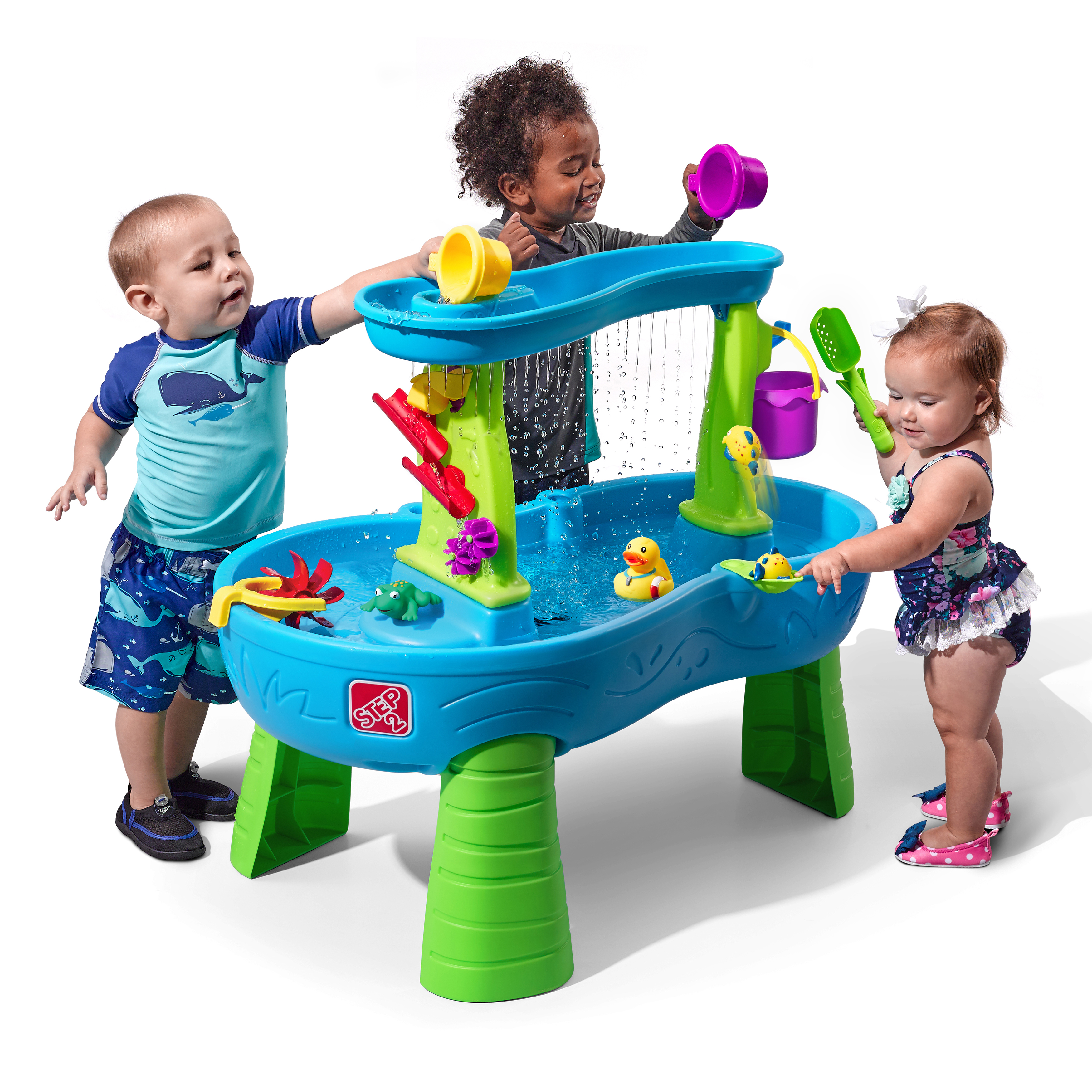 Step2 Rain Showers Splash Pond Blue Plastic Water Table for Toddlers - image 1 of 14