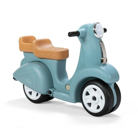 Step2 Ride Along Aqua Scooter Plastic Toddler Foot-to-Floor Riding Toy for Ages 18M-4Y