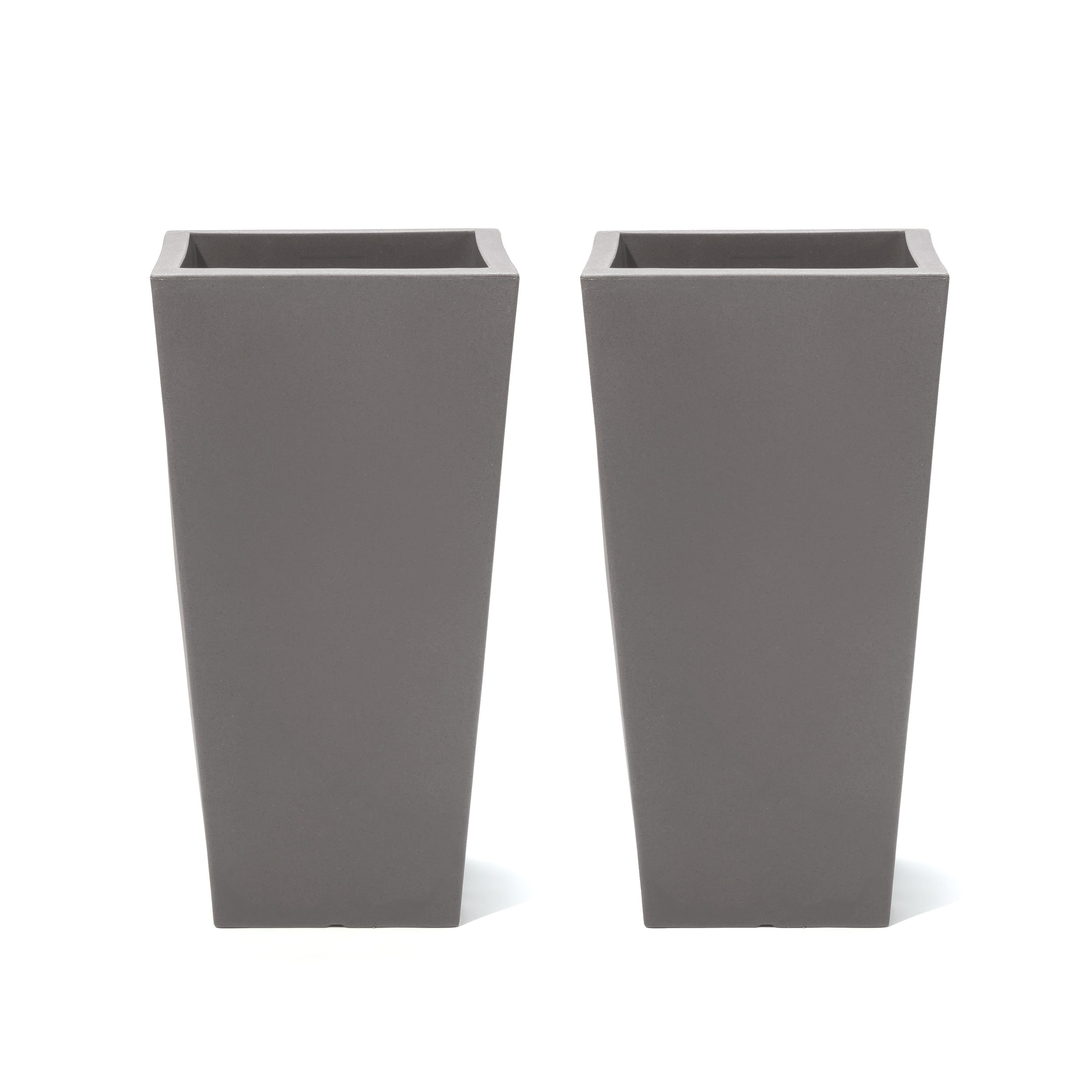 Tremont Tall Dark Cedar Square Self-Watering Planter, 2-Pack