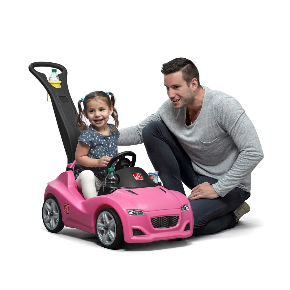 Step2 Whisper Ride Cruiser Pink Toddler Push Car and Ride on for Toddlers