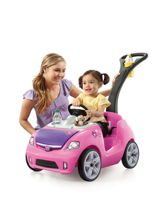 Step2 Whisper Ride II Pink Kids Push Car and Ride on Toy for Toddlers