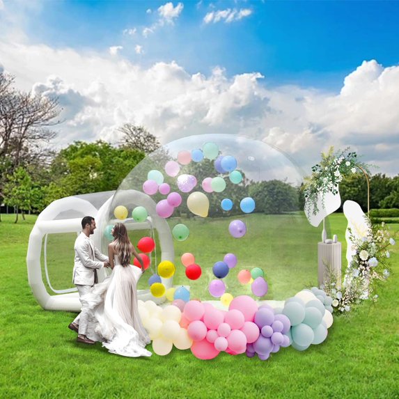 Step4Fun 10ft Inflatable PVC Transparent Bubble House Dome with Blower & Pump Best for Outdoor Event
