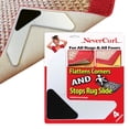 thumbnail image 1 of StepNGrip Rug Corner Grippers 4-Pack - Flattens Edges to Hold Rugs in Place - Impedes Curling with Stiff Layer - Reusable Carpet Grip Pads with Easy-Lift Design - 6.5 x 6.5 Inches, 1 of 7