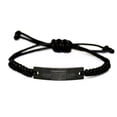 thumbnail image 1 of Stepbrother Engraved Black Rope Bracelet - Be strong, fearless, inspired by Deuteronomy 31:6 for Birthday, Holidays, Graduation, Veterans Day, Easter gifts, 1 of 1