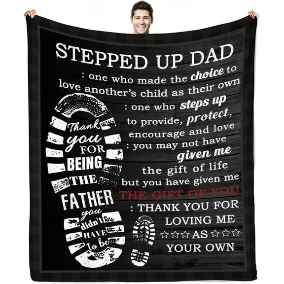 Stepdad Gifts Blanket Gift for Christmass Day Birthday Graduation 50"x60" in