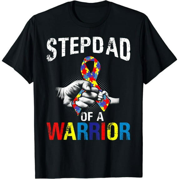 Stepdad Of A Warrior Autism Awareness T-Shirt
