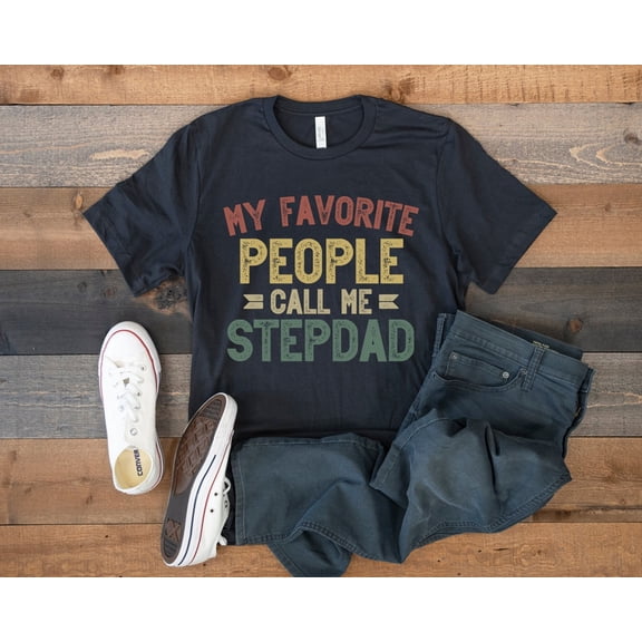 Stepdad Retro Bonus Father Blended Family Integration Parental Guidance Appreciation T-Shirt
