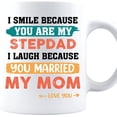 thumbnail image 1 of Stepdad gifts- Name I Smile Because Youre My Step Dad, Stepdad mug from Stepdaughter on Birthday, Christmas Coffee Mug (11oz, Custom), 1 of 6