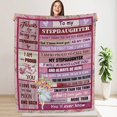 thumbnail image 1 of Stepdaughter Blanket Gift, Stepdaughter Blanket Gift from Stepparents, Step Daughter Throw Blanket 50"x60" Gifts for Bonus Daughter Birthday Christmas Thanksgiving Day Graduation, 1 of 6