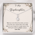 thumbnail image 1 of Stepdaughter Ribbon Pendant Necklace,Gift for Step Daughter,Stepdaughter Necklace Gift from Step Mother,Step Daughter Birthday Gift, Anniversary Gift, . Necklace Jewelry With Meaningful Messages S, 1 of 6