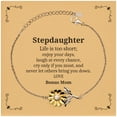 thumbnail image 1 of Stepdaughter Sunflower Bracelet Enjoy Your Days Laugh Inspirational Gift, 1 of 5