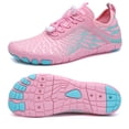 thumbnail image 1 of Barefoot Wide Water Shoes for Women Quick Dry Outdoor Water Sport Aqua Shoes for Beach, Pink Size 6, 1 of 8