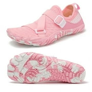Stepedia Quick Dry Water Shoes Aqua Shoes Breathable Barefoot Swim Shoes for Women, Pink US 7.5