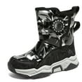 thumbnail image 1 of Stepedia Boys Girls Snow Boots Outdoor Slip Resistant Insulated Waterproof Kids Winter Boots, Black Gray 4 Big Kid, 1 of 7