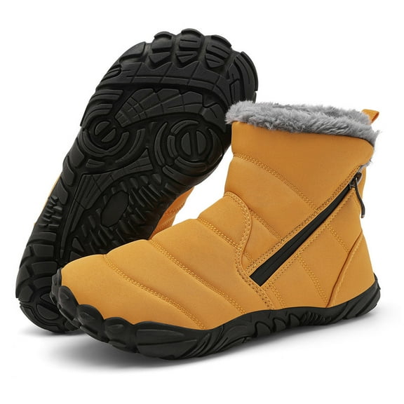 Stepedia Boys Girls Snow Boots Waterproof Non-slip Cold Weather Faux Fur Lined Kids Winter Shoes