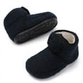 thumbnail image 1 of Stepedia Girls Boys Slipper Kids Warm Lightweight Faux Fur Toddler House Shoes, Navy, 1 of 6