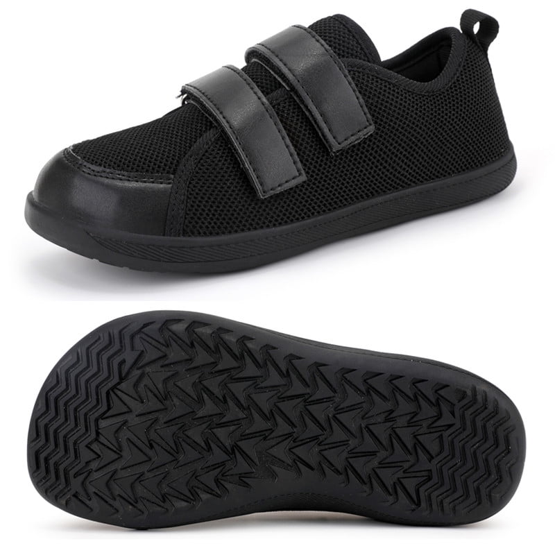 Kids Shoes Girls Boys Wide Shoes Kids Barefoot Shoes Zero Drop Minimalist Sneakers Tennis Shoes, Black