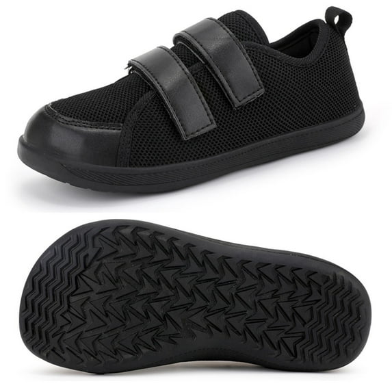Stepedia Kids Shoes Girls Boys Wide Shoes Kids Barefoot Shoes Zero Drop Minimalist Sneakers Tennis Shoes, Black