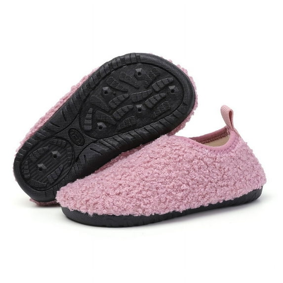Stepedia Kids Slippers Faux Fur Slippers for Kids Boys Girls Baby with Non-Slip Rubber Sole