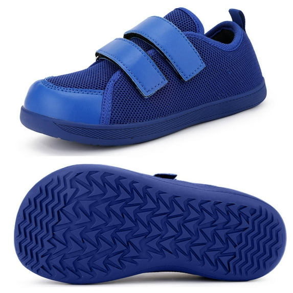 Stepedia Kids Wide Barefoot Shoes Boys Girls Minimalist Sneakers Breathable Walking Shoes, Cobalt Blue