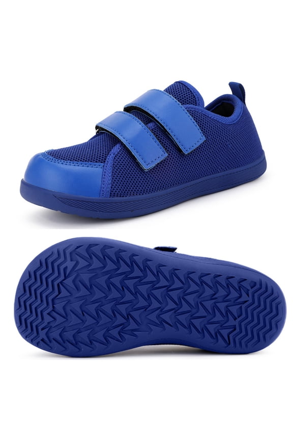 Kids Wide Barefoot Shoes Boys Girls Minimalist Sneakers Breathable Walking Shoes, Cobalt Blue