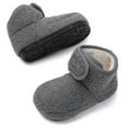 thumbnail image 1 of Stepedia Kids Winter Indoor Household Slippers Toddler House Shoes Warm Barefoot Booties for Boys Girls, Gray, 1 of 6