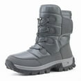 thumbnail image 1 of Stepedia Snow Boots Men Mid Calf Anti-Slip Winter Shoes Warm Plush Outdoor Boots Walking Booties, Gray, 1 of 8