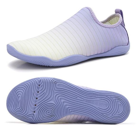 Stepedia Men Women Water Shoes Quick-Dry Swim Shoes for Beach Sport Surf Yoga Exercise, White Purple