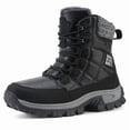 thumbnail image 1 of Stepedia Men's Snow Boots Warm Insulated Faux Fur Lined Mid Calf Waterproof Winter Shoes, Black, 1 of 8