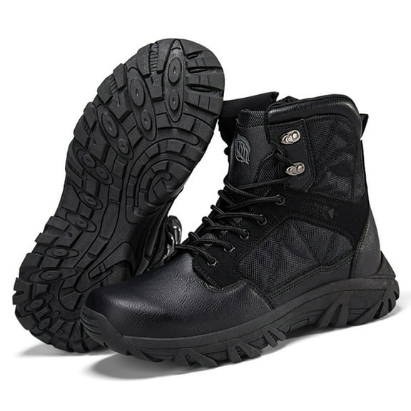 Stepedia Mens Waterproof Ankle-High Hiking Boots Lightweight Outdoor Work Boots for Trekking Trails