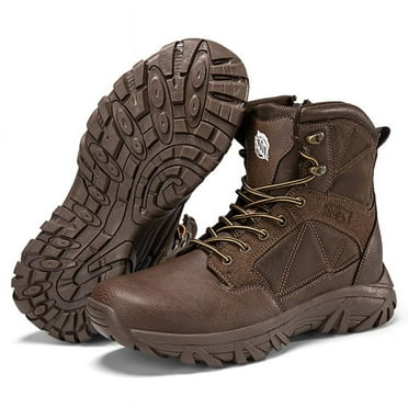 Stepedia Mens Waterproof Ankle-High Hiking Boots Lightweight Outdoor Work Boots for Trekking Trails