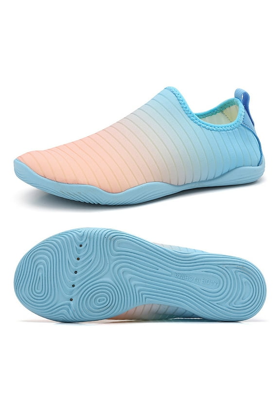 Mens Womens Non Slip Water Shoes Aqua Shoes Quick Dry Beach Swim Shoes Pink Blue