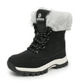 thumbnail image 1 of Stepedia Snow Boots Womens Warm Faux Fur Insulated Non-Slip Outdoor Mid Calf Winter Boots, Black, 1 of 8