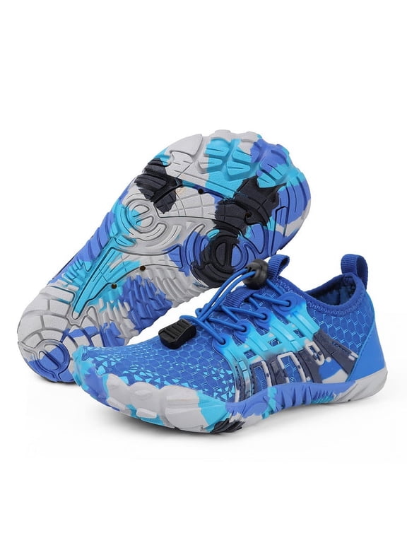 Water Shoes for Kids Boys Girls Quick Dry Aqua Swim Shoes for Beach Pool Water Sport, Blue