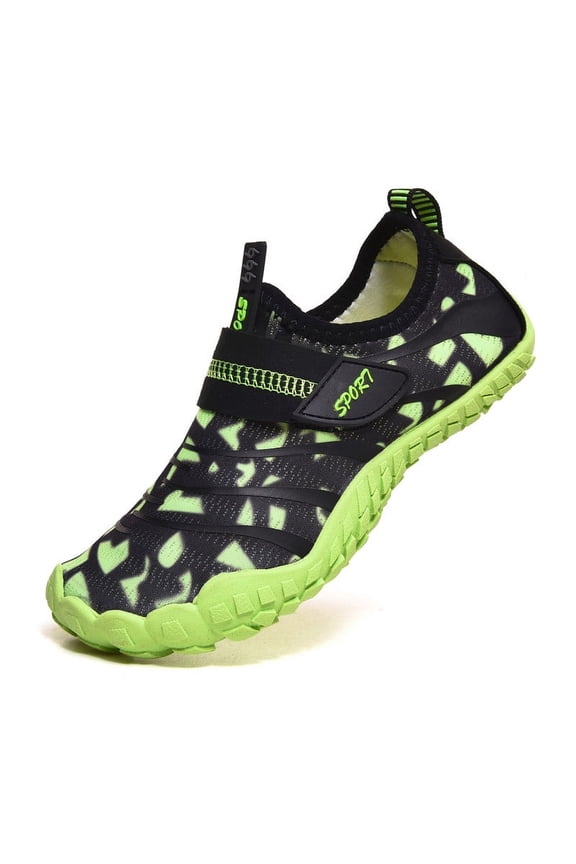 Water Shoes for Kids Boys Girls Quick Dry Aqua Swim Shoes for Beach Pool Water Sport, Green